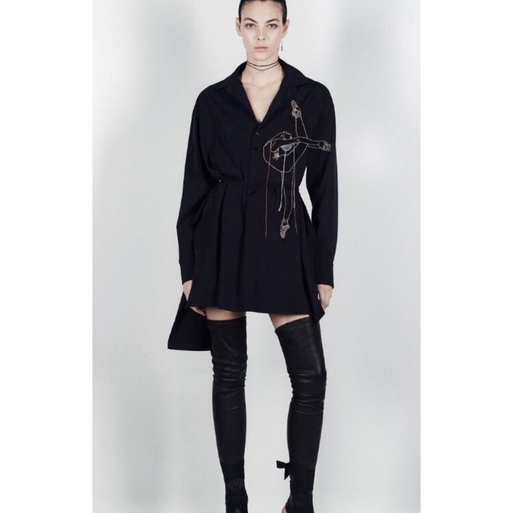 ZARA STUDIO SHIRT WITH EMBROIDERED BALLERINA